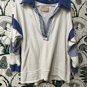 We The Free Blue and White Top